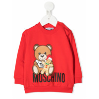 Moschino Kids Moletom com estampa Teddy Bear - Vermelho