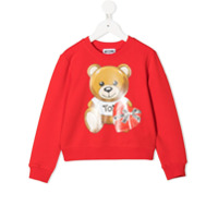 Moschino Kids Moletom com estampa Teddy Bear - Vermelho