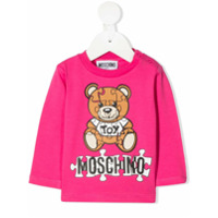 Moschino Kids Moletom com estampa Teddy - Rosa