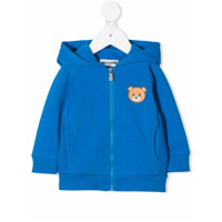 Moschino Kids Moletom com logo Teddy Bear - Azul