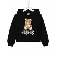 Moschino Kids Moletom com logo Teddy Bear - Preto