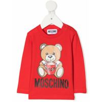 Moschino Kids Moletom decote careca com estampa Teddy Bear - Vermelho