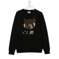 Moschino Kids Moletom Teddy Bear com paetês - Preto