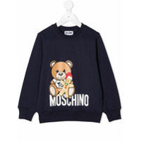 Moschino Kids Moletom Teddy Gingerbread - Azul