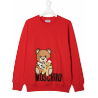 Moschino Kids Moletom Teddy Gingerbread - Vermelho