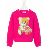 Moschino Kids Moletom Valentine's Teddy - Rosa