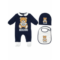 Moschino Kids Pijama com estampa Teddy Bear - Azul