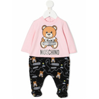 Moschino Kids Pijama com estampa Teddy Bear - Rosa
