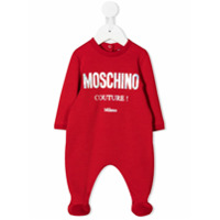 Moschino Kids Pijama decote careca com estampa de logo - Vermelho