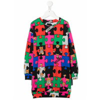 Moschino Kids puzzle-print sweatshirt dress - Vermelho