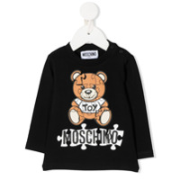 Moschino Kids Puzzle Teddy print sweatshirt - Preto