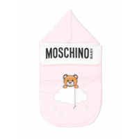 Moschino Kids Saco de dormir de algodão com estampa - Rosa