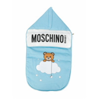 Moschino Kids Saco para dormir de algodão com estampa Teddy - Azul