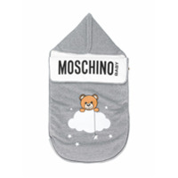 Moschino Kids Saco para dormir de algodão com estampa Teddy - Cinza