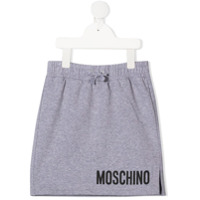 Moschino Kids Saia com logo e ajuste no cós - 60901 GREY