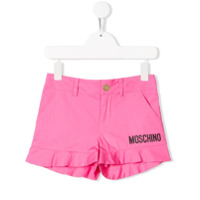 Moschino Kids Short com detalhe de logo - Rosa