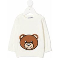 Moschino Kids Suéter com aplicação de urso - Branco