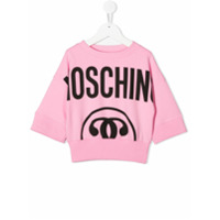 Moschino Kids Suéter com estampa de logo - Rosa
