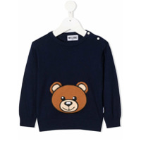 Moschino Kids Suéter com estampa de urso - Azul