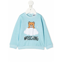Moschino Kids Suéter com estampa Teddy Bear - Azul