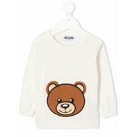 Moschino Kids Suéter decote careca Teddy Bear - Branco