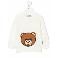 Moschino Kids Suéter mangas longas com estampa Teddy Bear - Neutro