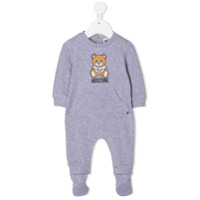 Moschino Kids teddy bear print pajamas - Cinza