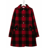 Moschino Kids TEEN check-pattern coat - Vermelho
