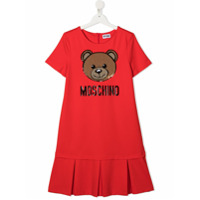 Moschino Kids TEEN sequin-embellished Teddy dress - Vermelho