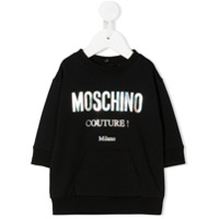 Moschino Kids Vestido esportivo com estampa de logo - Preto