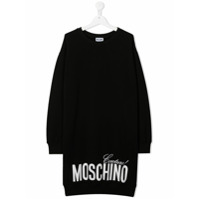 Moschino Kids Vestido esportivo com estampa de logo - Preto