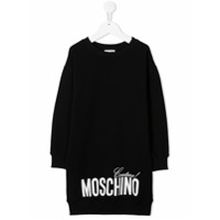 Moschino Kids Vestido esportivo com estampa de logo - Preto