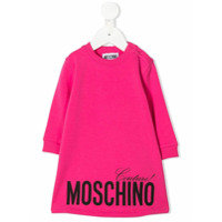 Moschino Kids Vestido esportivo com estampa de logo - Rosa