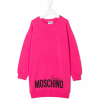 Moschino Kids Vestido esportivo com estampa de logo - Rosa