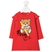 Moschino Kids Vestido esportivo com estampa Teddy Bear - Vermelho