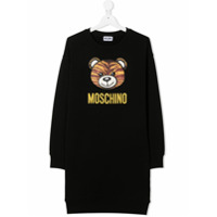 Moschino Kids Vestido esportivo com logo Teddy Bear - Preto