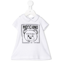 Moschino Kids Vestido polo mangas curtas com logo - Branco