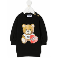 Moschino Kids Vestido reto Teddy Bear - Preto