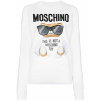 Moschino Moletom com estampa de logo Teddy Bear - Branco
