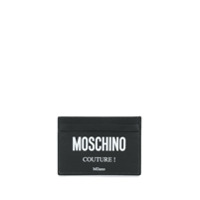 Moschino Porta-cartões com estampa de logo - Preto