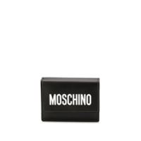 Moschino Porta-cartões com estampa de logo - Preto
