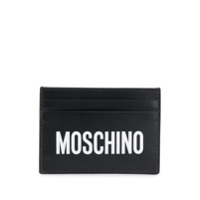 Moschino Porta-cartões com estampa de logo - Preto