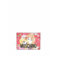 Moschino Porta-cartões com placa de logo - Vermelho