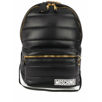 Moschino quilted concealed hood backpack - Preto