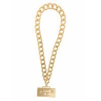 Moschino stereo pendant chunky chain necklace - Dourado