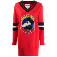 Moschino Vestido de tricô Mickey Rat - Vermelho