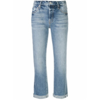 Mother Calça jeans cropped cintura média - Azul