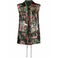 Mr & Mrs Italy Blusa com estamoa camuflada sem mangas - Verde