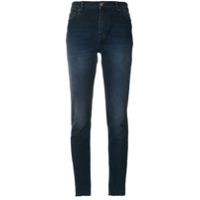 Mr & Mrs Italy Calça jeans slim fit com efeito desbotado - Azul