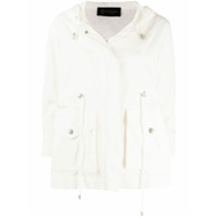 Mr & Mrs Italy Jaqueta com capuz e cordão de ajuste - Branco
